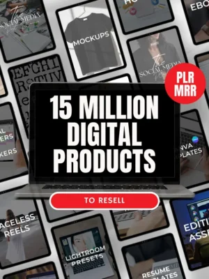 10A 15+ Million Resell Digital Products Bundle Ideal for Passive Income, Featuring Private Label Rights & Master Resell Rights (MRR) (PLR)