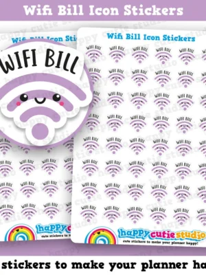 48 Cute Wifi Bill Icons/Pay Bill/ Bills Reminder Planner Stickers