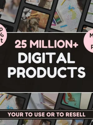 25 Million+ Digital Products Bundle, Ideal for Passive Income, Millions of Content, Private Label Rights & Master Resell Rights (MRR) (PLR)