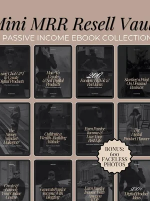 Passive Income eBook Bundle MRR // master resell rights, resell digital product, PLR ebook, DFY ebook, private label rights