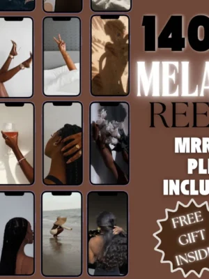 69A 1400+ Melanin Faceless Videos Photo Bundle for Instagram Reels, Faceless Digital Marketing Videos Master Resell Rights, MRR/PLR, Canva